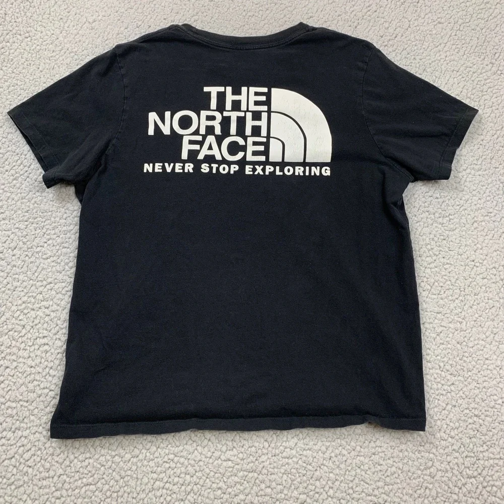 The North Face T-Shirt Womens L Black Cotton Never Stop Exploring Graphic Tee - Picture 2 of 10